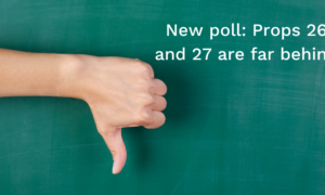 New poll Props 26 and 27 are far behind