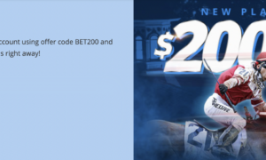 The TwinSpires offer code BET200 gives new users up to $200 as a welcome bonus.