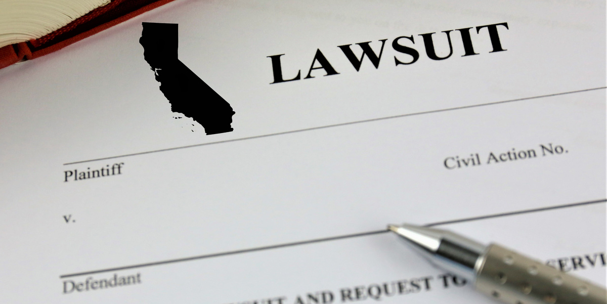 A picture of lawsuit paperwork for a story about a bill that would allow CA tribes to sue cardrooms made progress in the legislature.