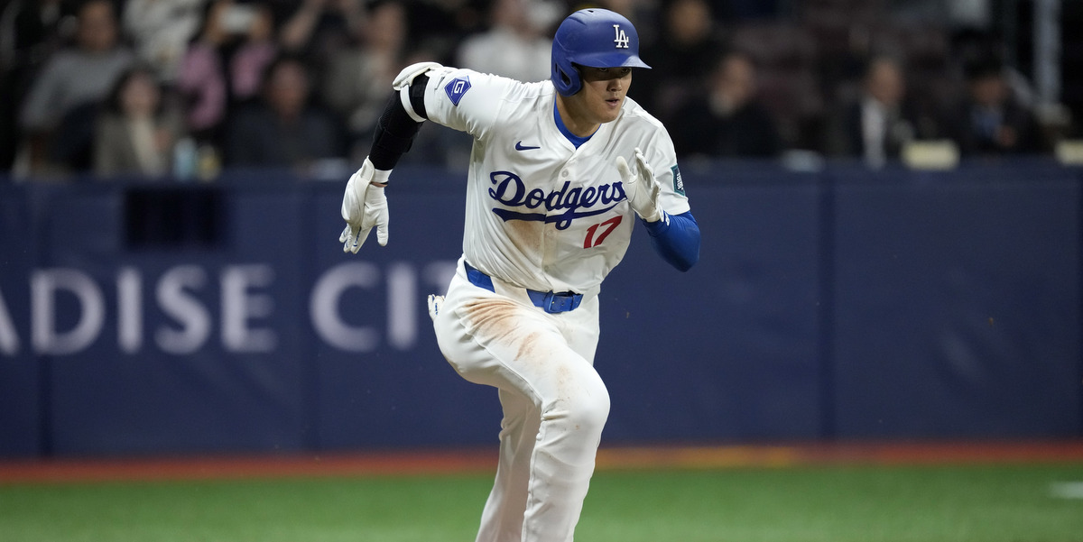 Shohei Ohtani during one of the Dodgers' first 2024 games in Korea.