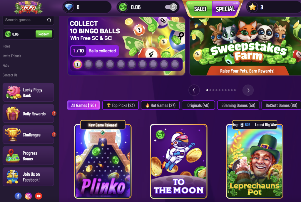 Ding Ding Ding Casino No-Deposit Bonus & Review