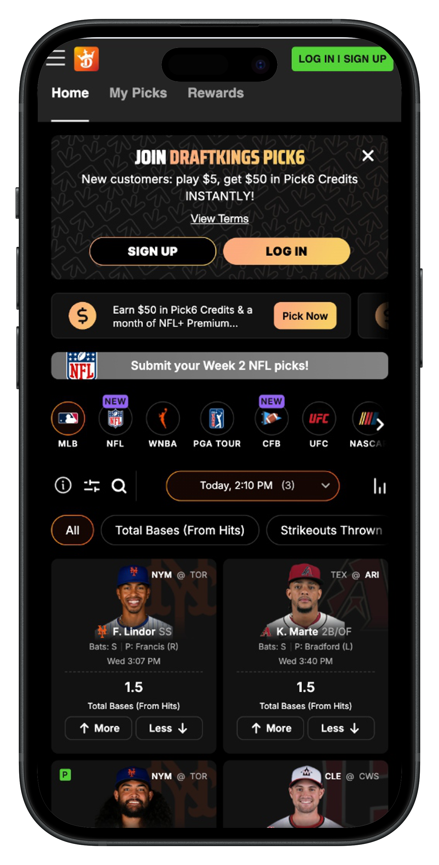 DraftKings Pick6 Fantasy