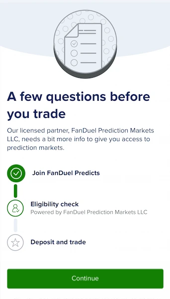FanDuel Predicts eligibility check