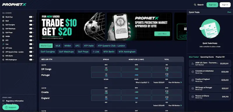 ProphetX website