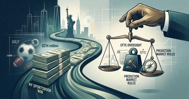 New York sportsbooks post $214 million July win as CFTC tightens focus on prediction markets